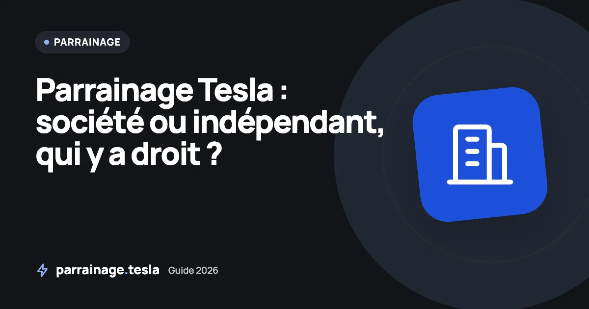 Parrainage Tesla pour une société ou un indépendant