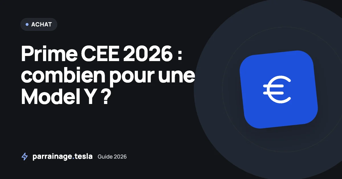 Prime CEE 2026 : combien pour une Model Y ?